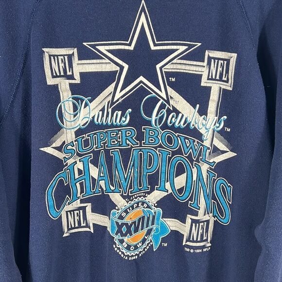🔥🏈 Vintage 1994 DALLAS COWBOYS Super Bowl Champs NFL CREWNECK Sweatshirt - EUC - Picture 2 of 10